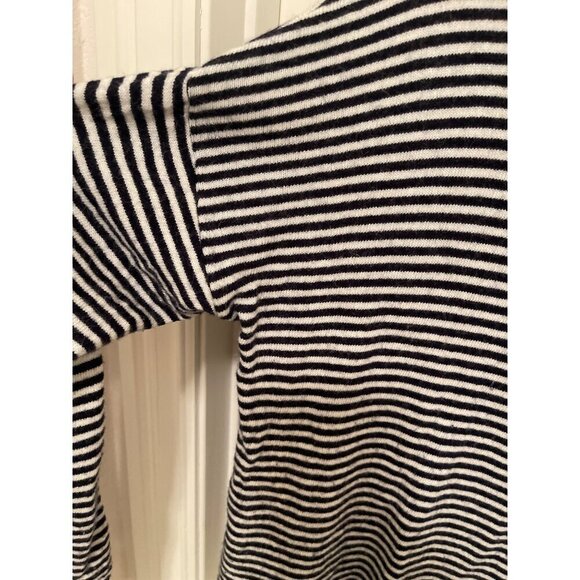 Madewell Womens Striped Mock Neck Sweater S Black & White‎ - Viscose Blend - Picture 6 of 12